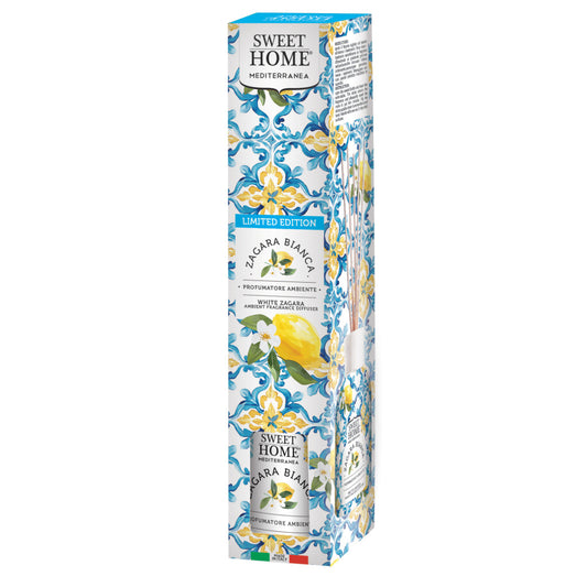 SWEET HOME MEDITERRANEA PROFUMATORE AMBIENTE 100ML LIMITED EDITION ZAGARA BIANCA