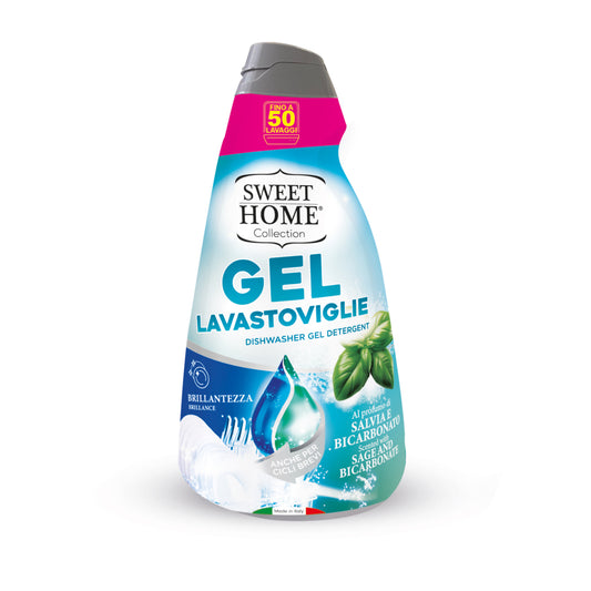 SWEET HOME COLLECTION GEL LAVASTOVIGLIE 50 LAVAGGI 1L SALVIA E BICARBONATO
