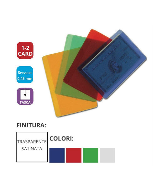 SPIL PORTACARDS MORBIDO COLORATO 2 TASCHE