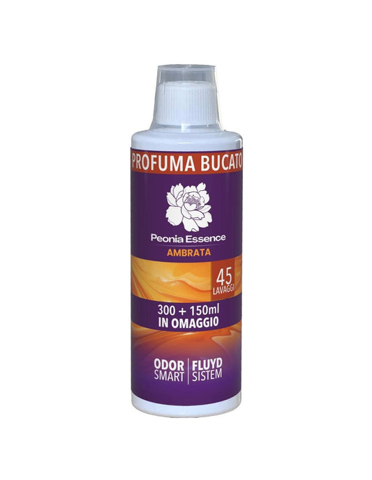 PEONIA ESSENCE PROFUMA BUCATO 300+150ML OMAGGIO 45 LAVAGGI PEONIA AMBRATA