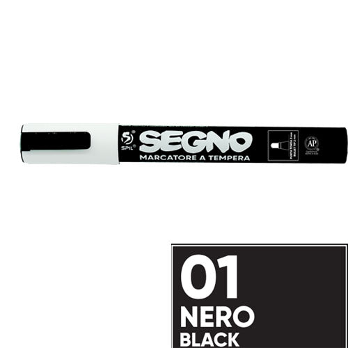 SPIL SEGNO MARCATORE A TEMPERA 2MM COLORE 01 NERO