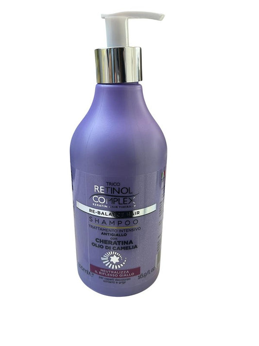 TRICO RETINOL COMPLEX SHAMPOO 500ML ANTIGIALLO CHERATINA OLIO DI CAMELIA