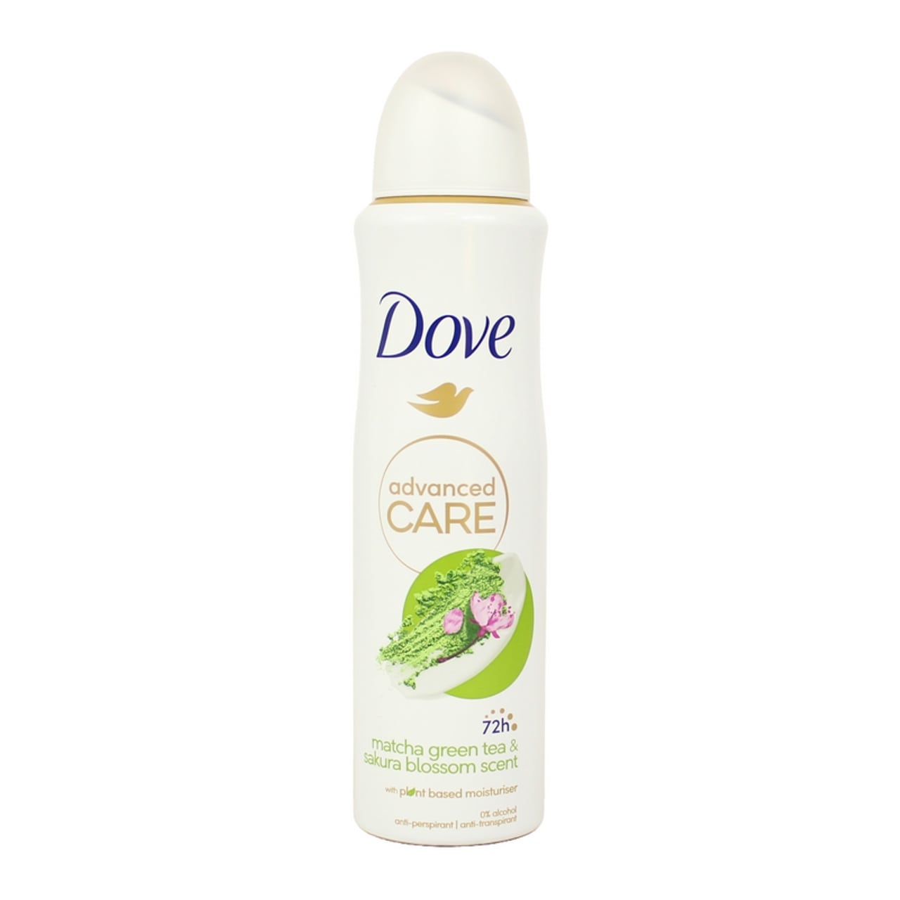 DOVE ADVANCED CARE DEO SPRAY 150ML MATCHA GREEN TEA & SAKURA BLOSSOM 72H
