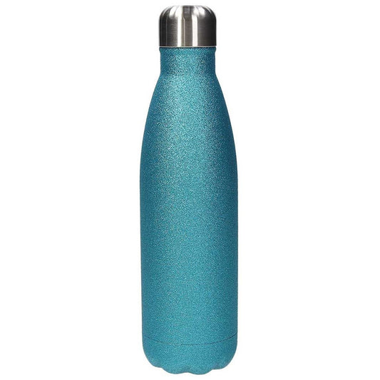 TOGNANA NATURAL LOVE BOTTIGLIA TERMICA IN ACCIAIO INOX 18/10 500ML GLITTER BLU TIFFANY
