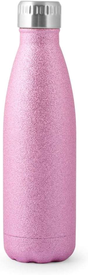 TOGNANA NATURAL LOVE BOTTIGLIA TERMICA IN ACCIAIO INOX 18/10 500ML GLITTER ROSA