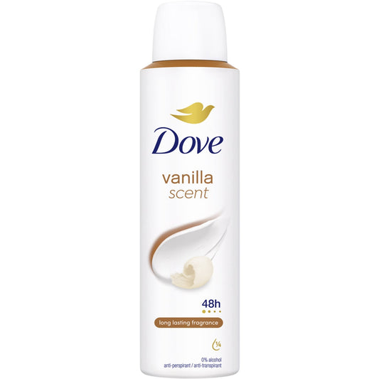 DOVE DEO SPRAY 150ML VANILLA SCENT 48H