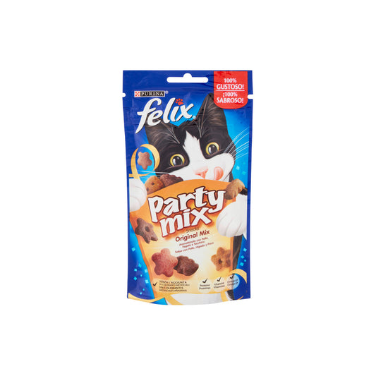 FELIX PARTY MIX SNACKS 60G ORIGINAL AROMATIZZATO CON POLLO,FEGATO E TACCHINO
