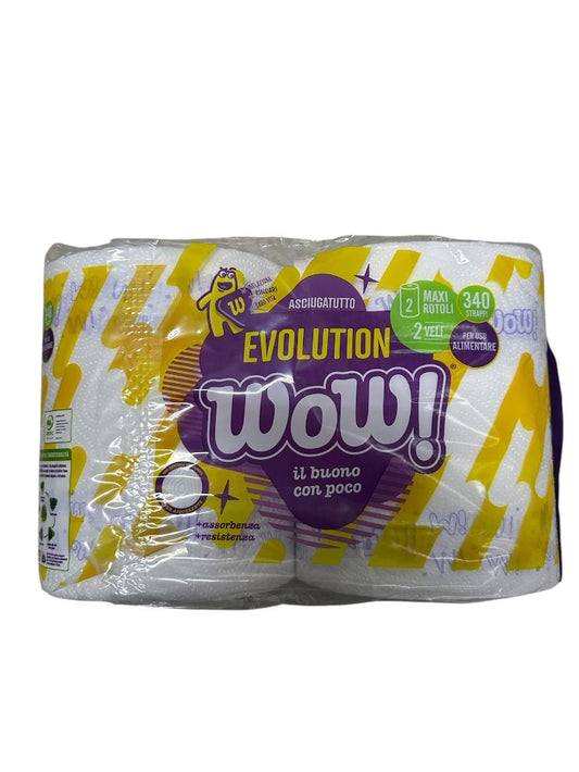 WOW BOBINA ASCIUGATUTTO EVOLUTION 340 STRAPPI 2 VELI 2 ROTOLI
