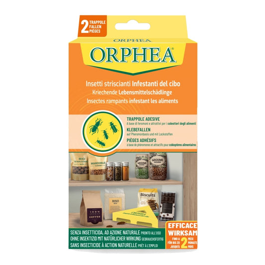 ORPHEA INSETTI STRISCIANTI INFESTATANTI DEL CIBO TRAPPOLE ADESIVE 2PZ