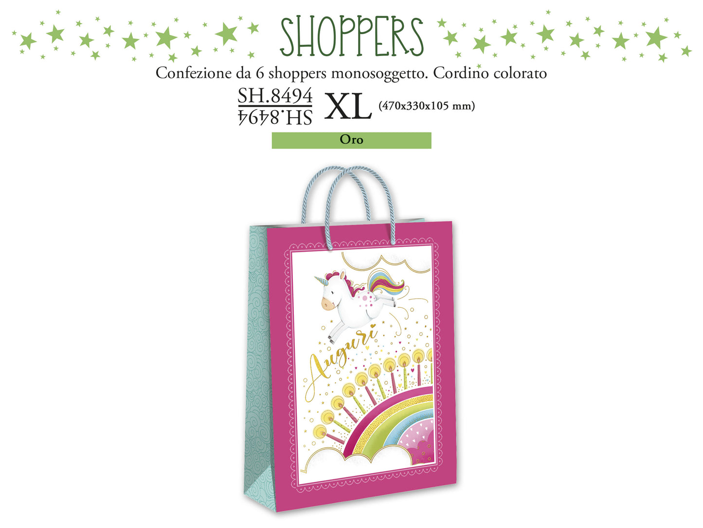 CROMO NB SHOPPER REGALO BAMBINI XL SH.8494XL