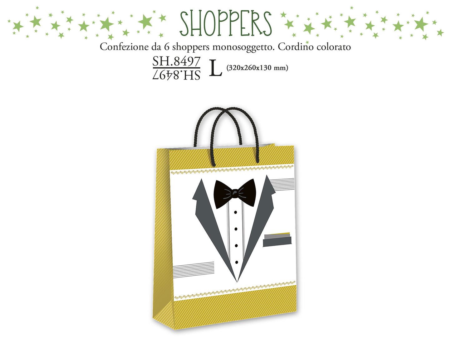 CROMO NB SHOPPER REGALO ABITO MASCHILE L SH.8497L