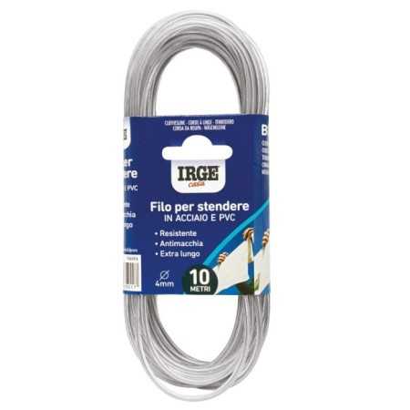 IRGE CAVETTO STENDIBIANCHERIA PVC INTERNO ACCIAIO 4MMX10MT
