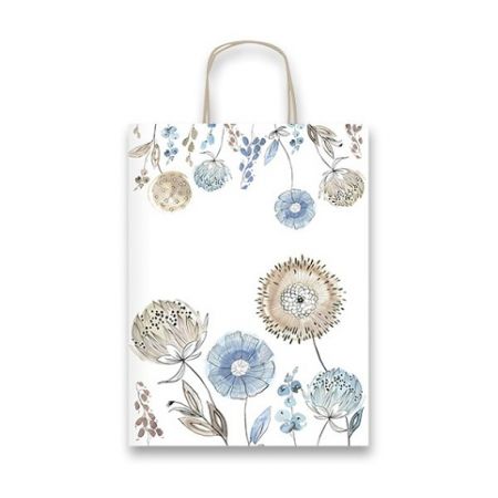 SHOPPER CARTA MANICO RITORTO MIS. 36X12X41 FIORI