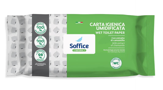 SOFFICE NATURAL CARTA IGIENICA UMIDIFICATA 80PZ
