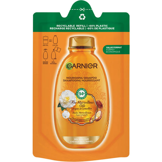 GARNIER ULTRA DOLCE SHAMPOO REFILL 250ML GLI OLI MERAVIGLIOSI ARGAN & CAMELIA
