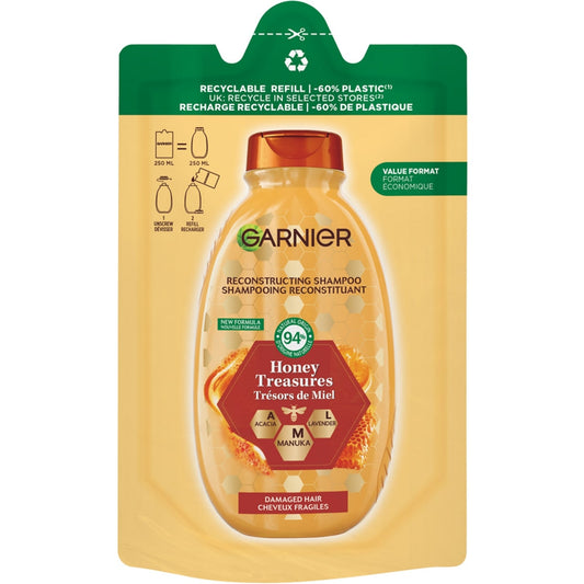 GARNIER ULTRA DOLCE SHAMPOO REFILL 250ML TESORI DI MIELE