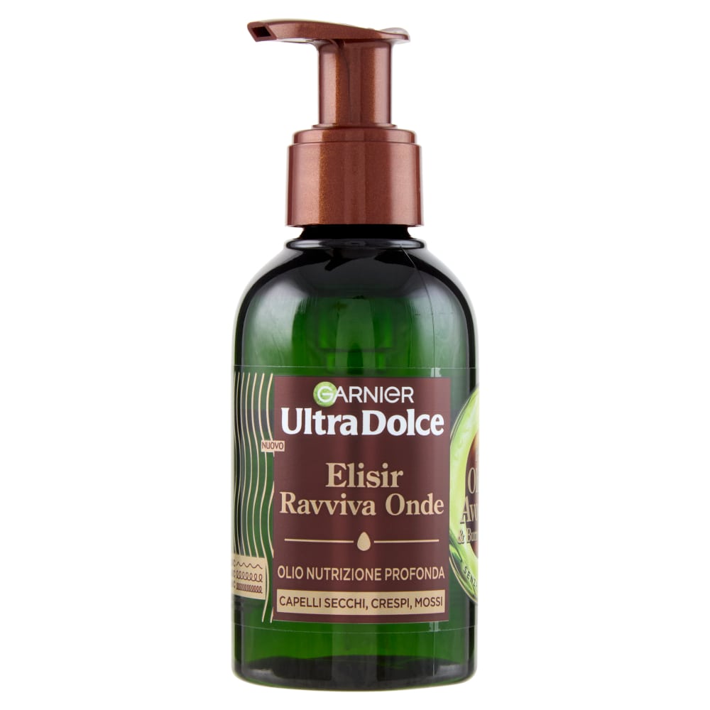GARNIER ULTRA DOLCE ELISIR RAVVIVA ONDE PURO OLIO DI AVOCADO & BURRO DI KARITE' 120ML CAPELLI SECCHI,CRESPI,MOSSI