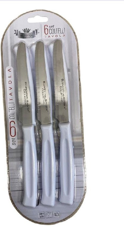 BAVARIA BLUMENTHAL COLTELLI DA TAVOLO 6PZ BIANCO