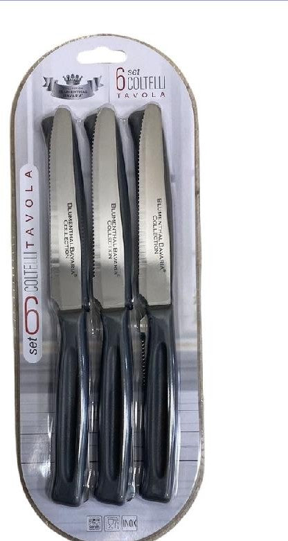 BAVARIA BLUMENTHAL COLTELLI DA TAVOLO 6PZ GRIGIO