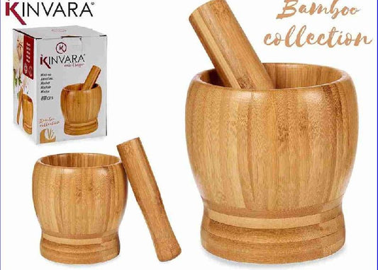 ARTE REGAL KINVARA BAMBOO COLLECTION MORTAIO CON PESTELLO IN LEGNO CM.11/12