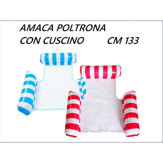 BTX AMACA POLTRONA CON CUSCINO GONFIABILE CM.133 BL365 ASSORTITA