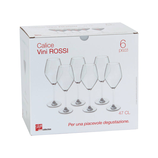 CASA COLLECTION CALICE VINI ROSSI 47CL 6PZ