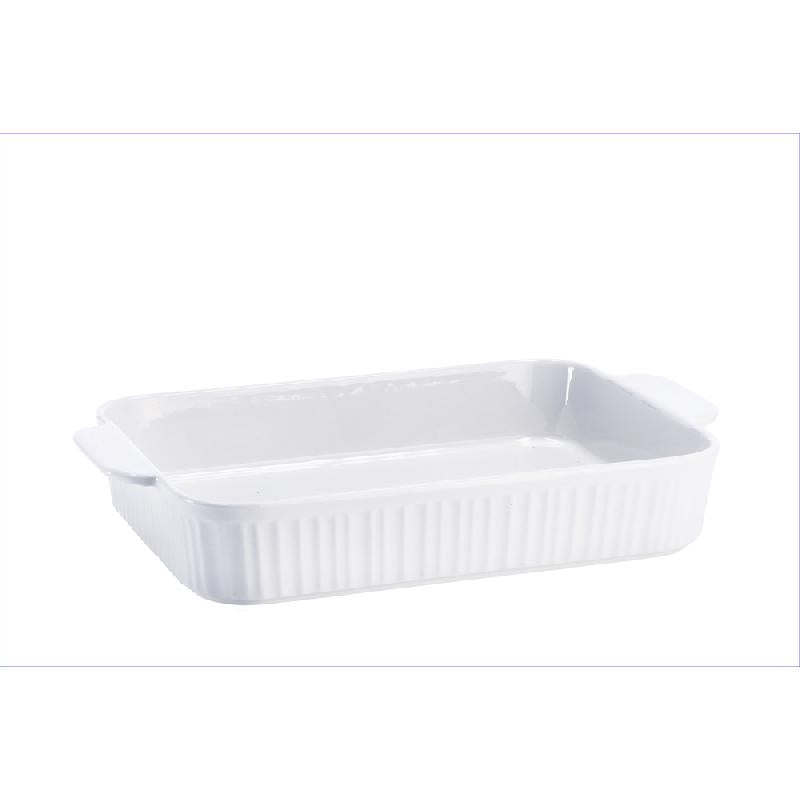 AD TREND PIROFILA RETTANGOLARE CERAMICA BIANCA CM.30X20X7H