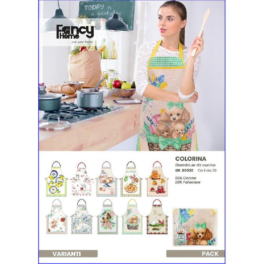 FANCY HOME COLORINA GREMBIULE DA CUCINA ASSORTITO
