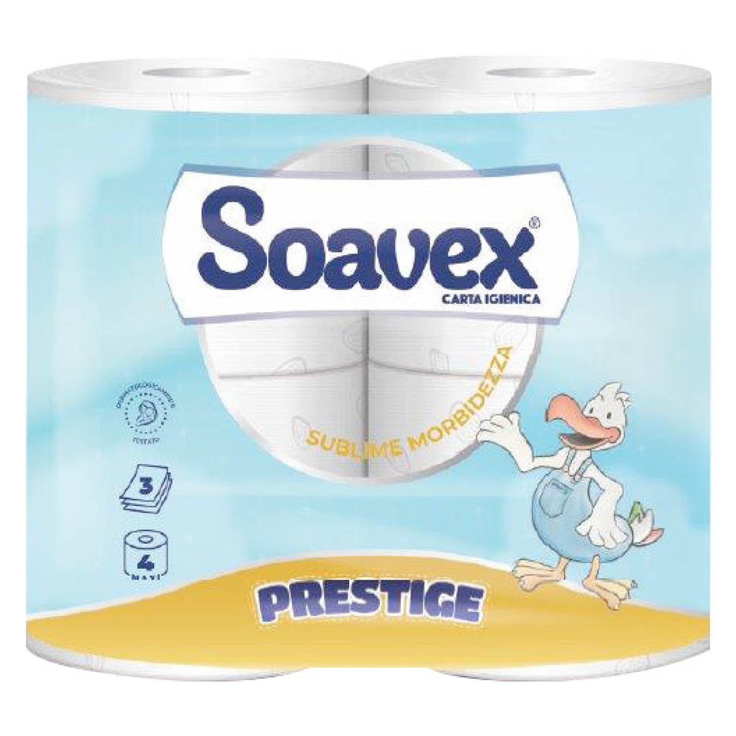 SOAVEX CARTA IGIENICA PRESTIGE 3 VELI 4 ROTOLI