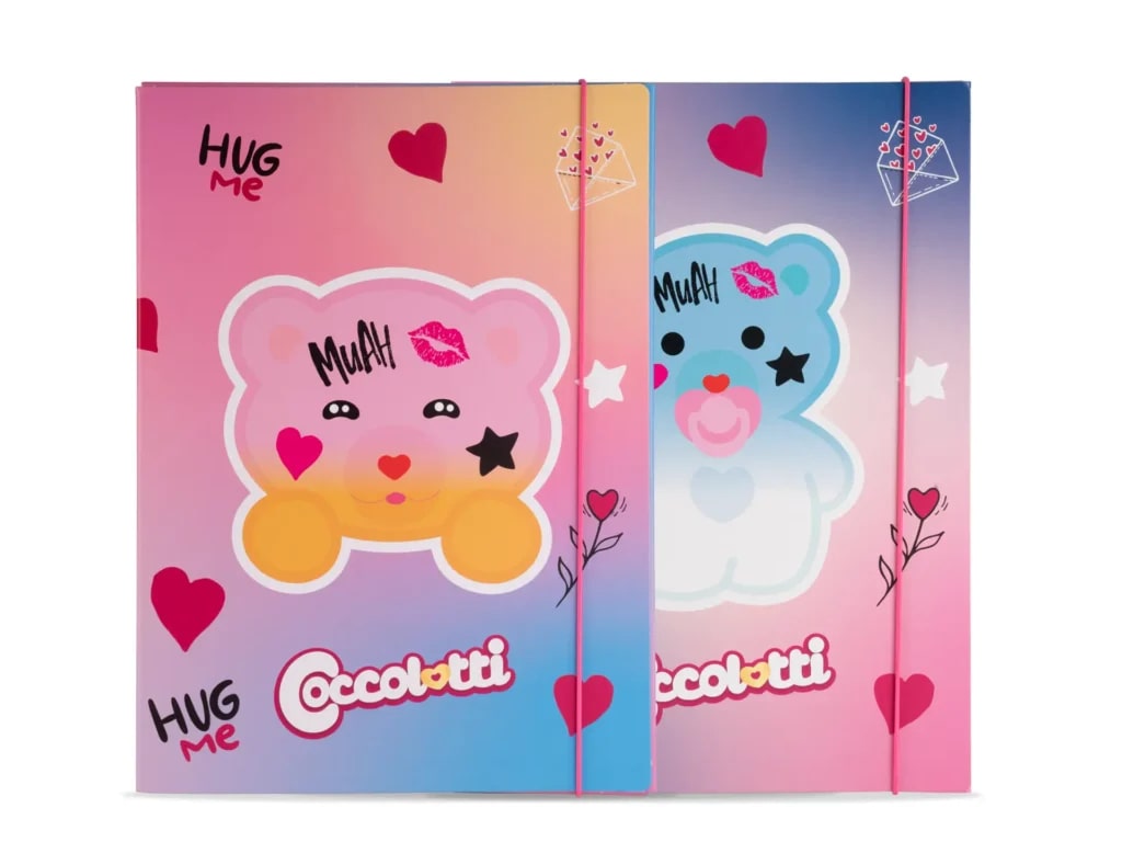 COLOURBOOK CARTELLA CON ELASTICO COCCOLOTTI LOVE&TELL