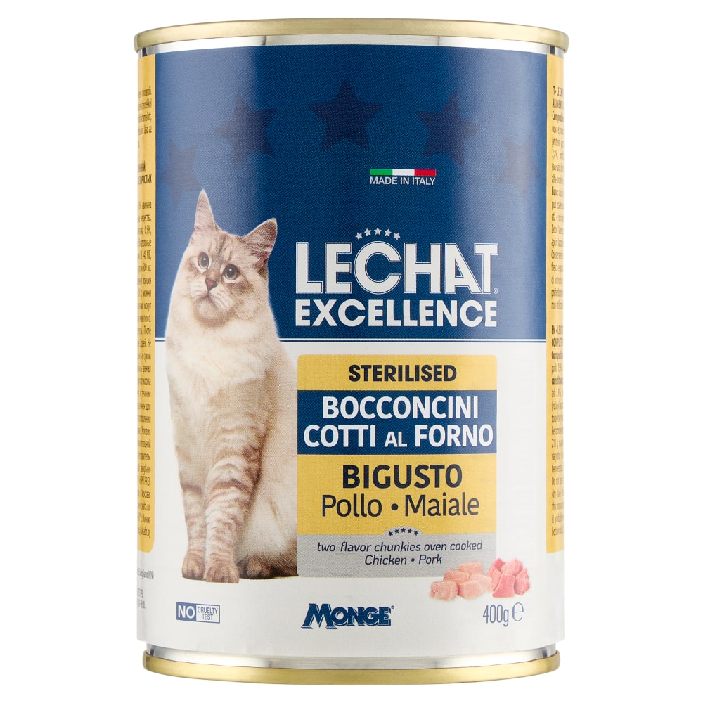 LECHAT EXCELLENCE BOCCONCINI 400G STERILISED BIGUSTO POLLO MAIALE