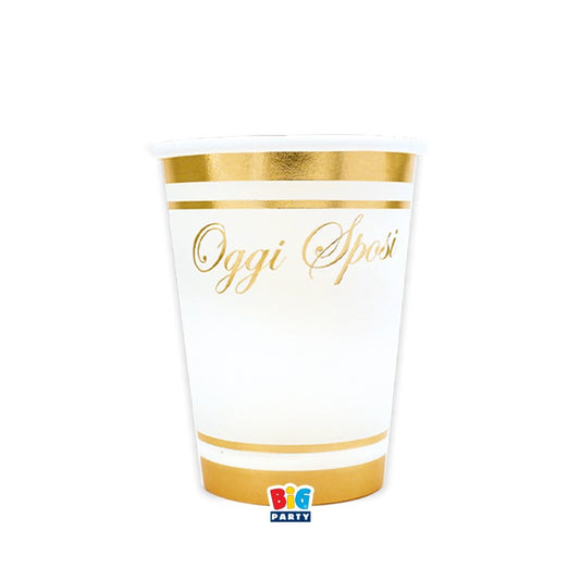 BIG PARTY 6 BICCHIERI 250CC SPOSI CLASSIC GOLD