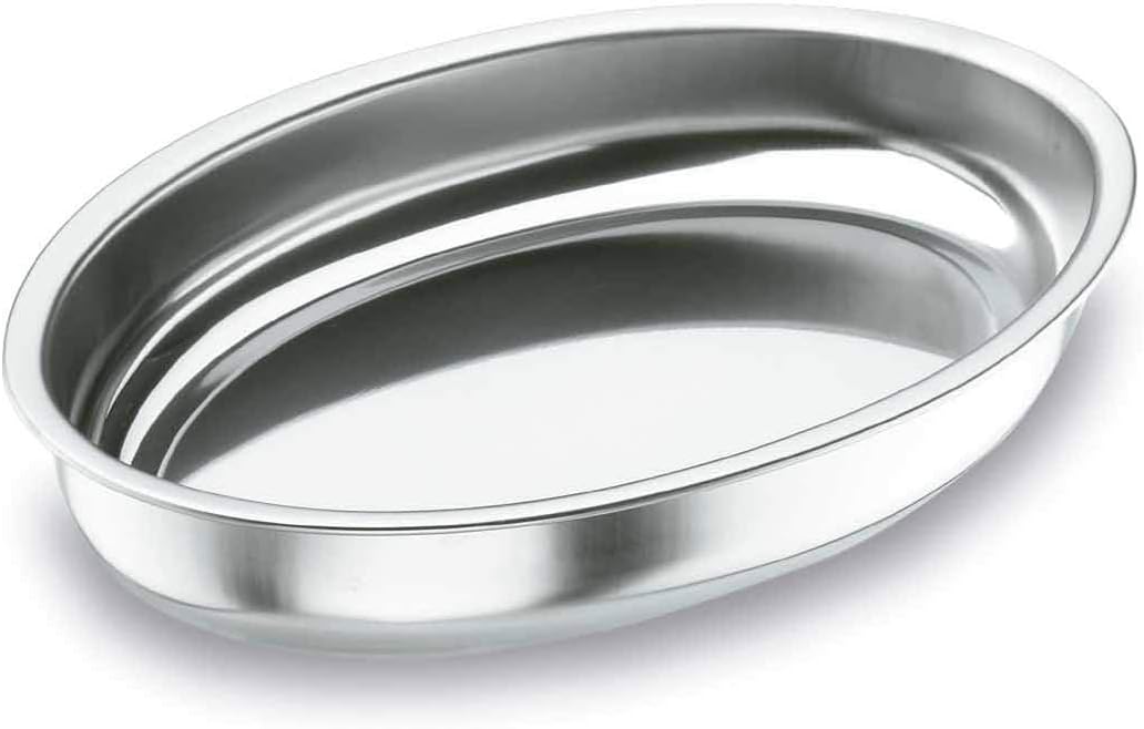 GICOS VASSOIO OVALE INOX BORDO ALTO CM.22