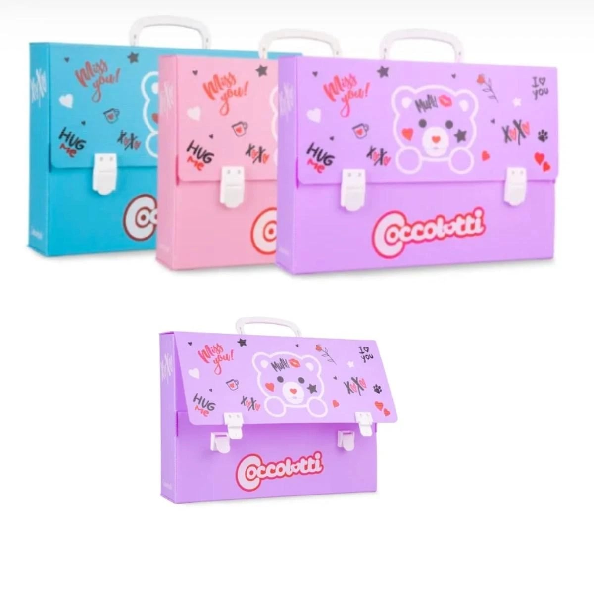 COLOURBOOK VALIGETTA POLIONDA COCCOLOTTI LOVE&TELL 2 CHIUSURE D8 COLORI ASSORTITI