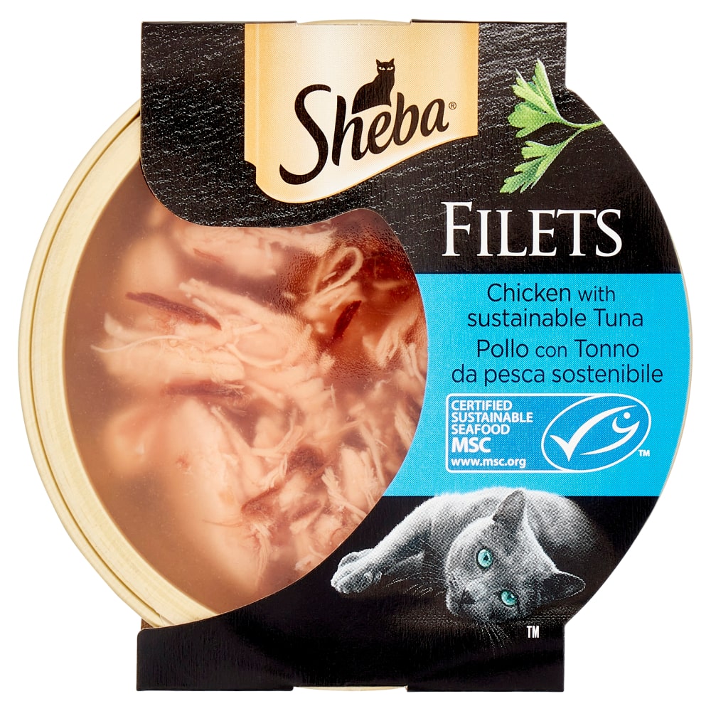 SHEBA FILETS 60G POLLO CON TONNO DA PESCA SOSTENIBILE