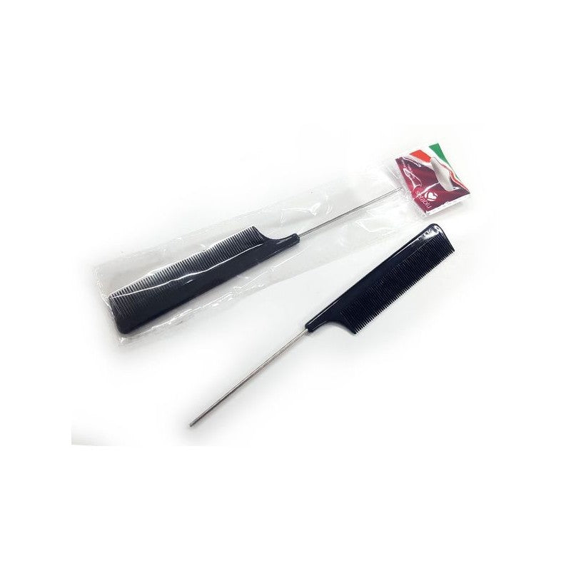 SETABLU PETTINE A CODA NERO MANICO INOX