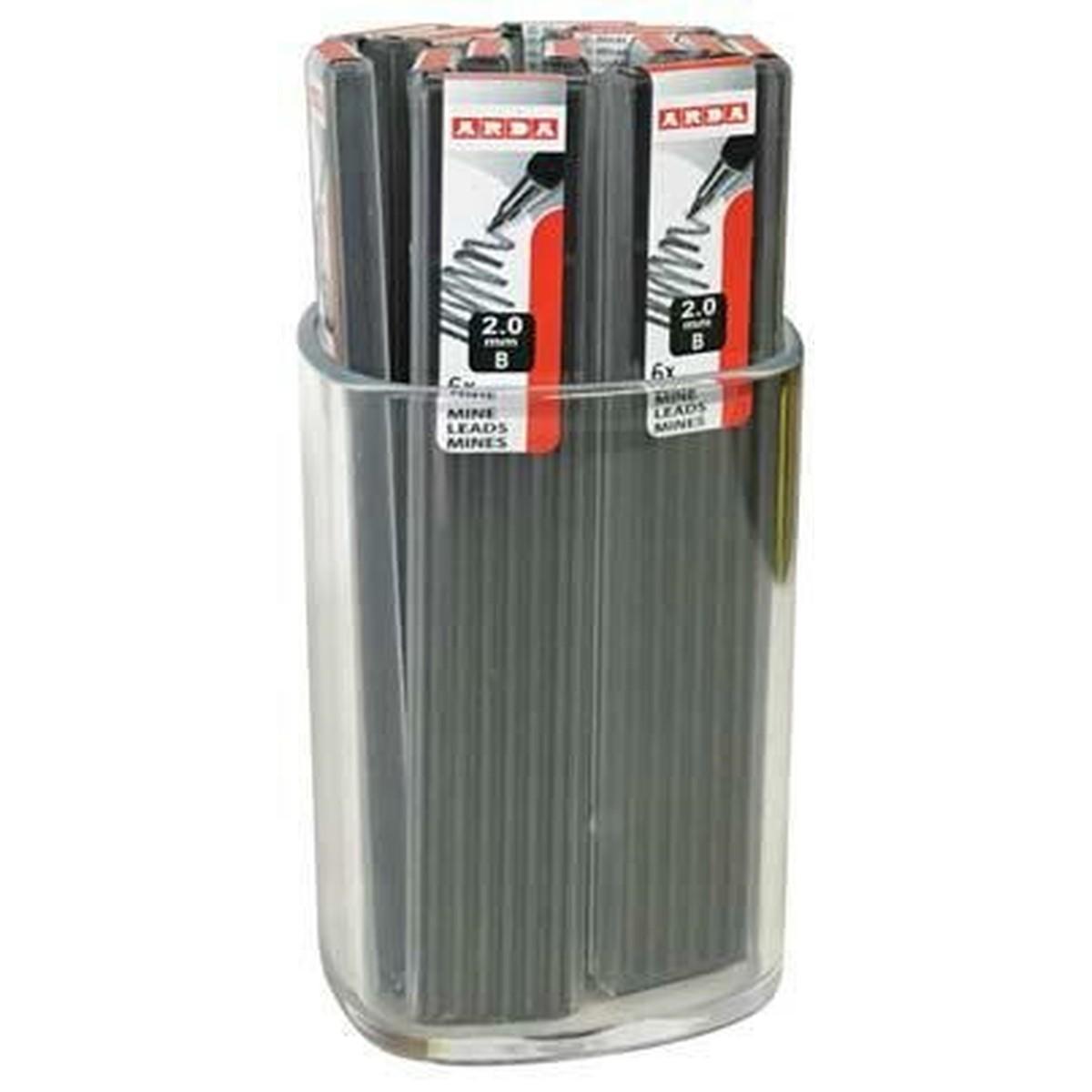 ARDA TUBETTO 6 MINE RICAMBIO 2MM NERE B