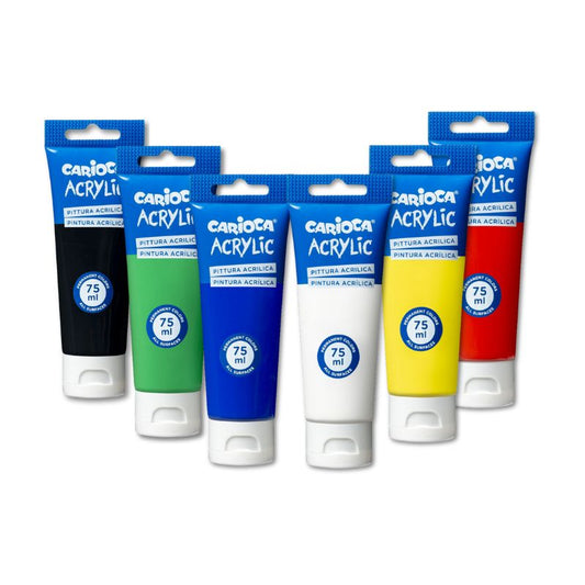 CARIOCA ACRYLIC PAINT TUBETTO 75ML SILVER