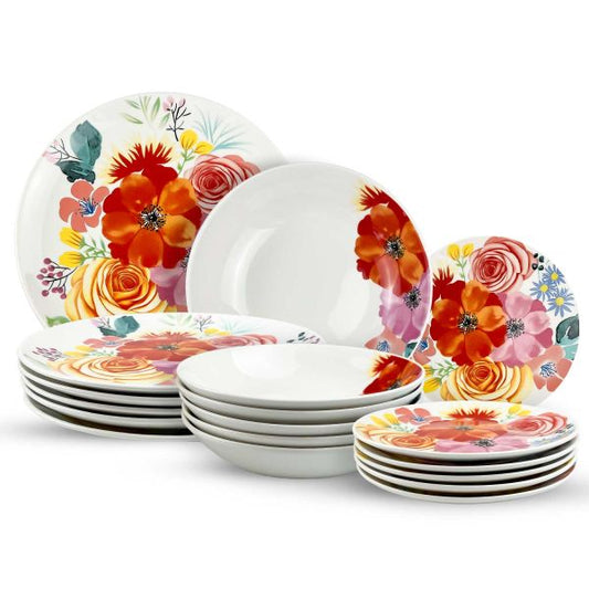 DIMO CASA COLLECTION SERVIZIO PIATTI 18PZ FLORES