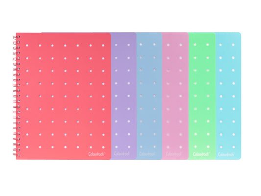 COLOURBOOK QUADERNO MAX SPIRALE A4 PPL PIN IT 5MM COLORI ASSORTITI