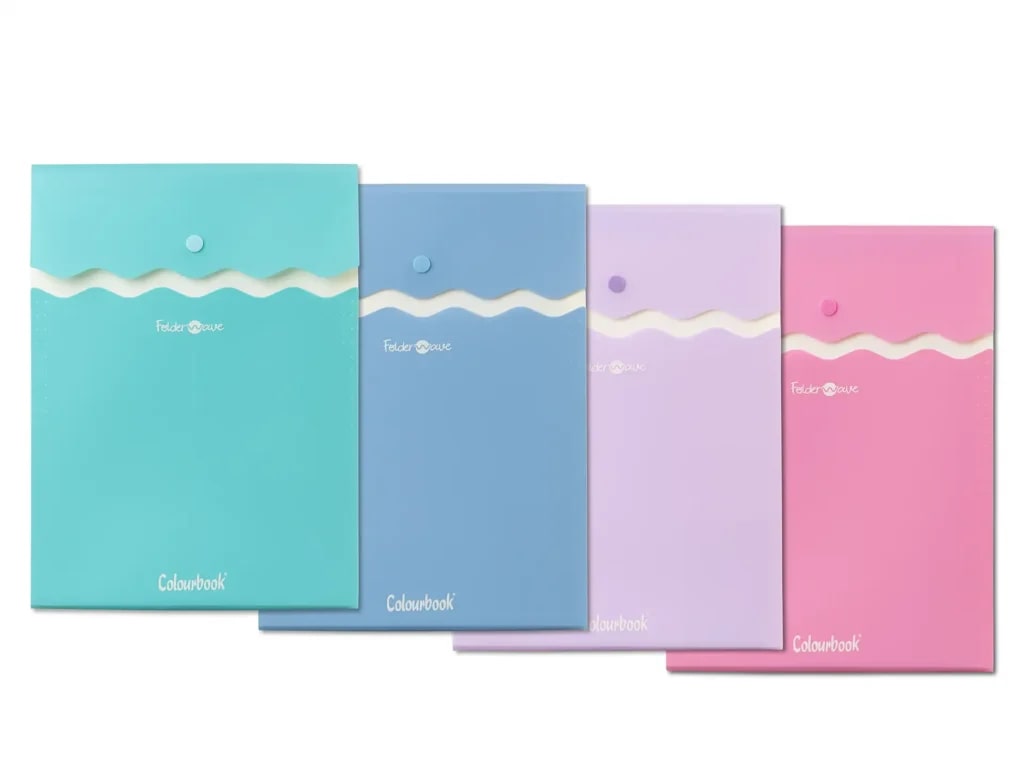 COLOURBOOK BUSTA CON SOFFIETTO A4 FOLDER WAVE
