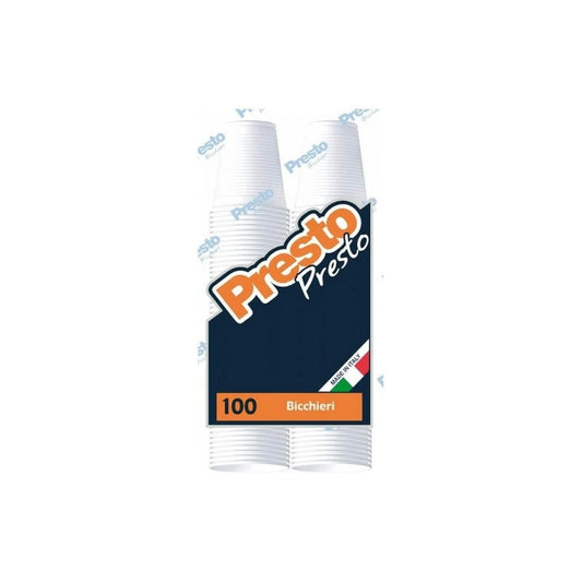 PRESTO PRESTO 100 BICCHIERI 200CC BIANCO