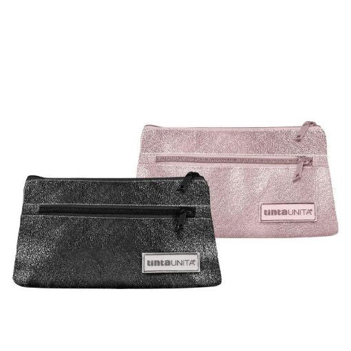TINTA UNITA GLAMOUR BUSTONE TRIANGOLARE 2 ZIP NERO/ROSA