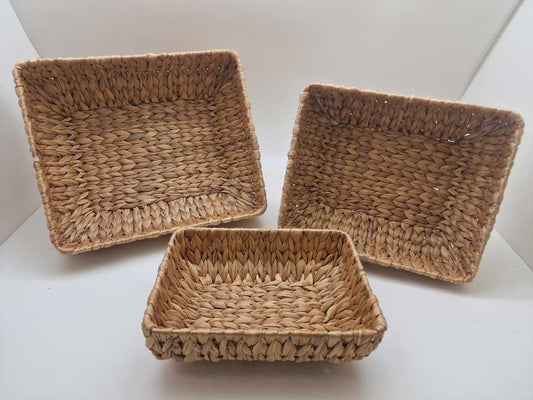 GICOS CESTINO IN GIACINTO D'ACQUA FORMA RETTANGOLARE CM.30X24X10
