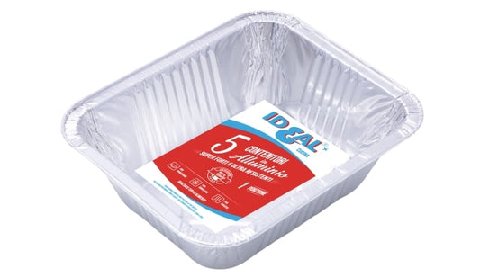 IDEAL CUCINA 5 CONTENITORI IN ALLUMINIO 1 PORZIONE