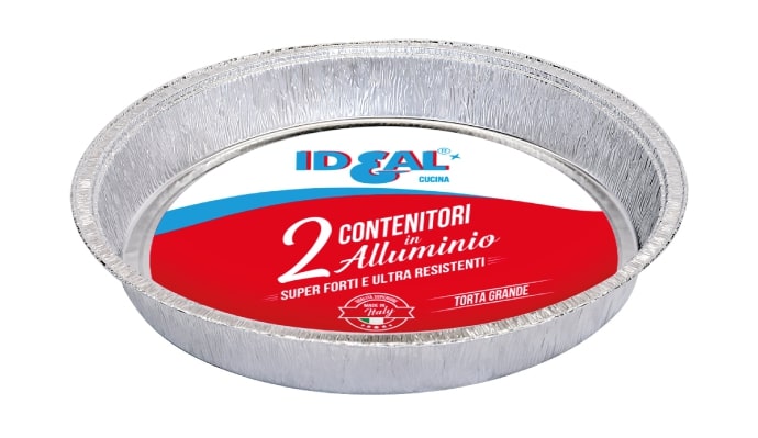 IDEAL CUCINA 2 CONTENITORI IN ALLUMINIO CM.28,9 TORTA GRANDE