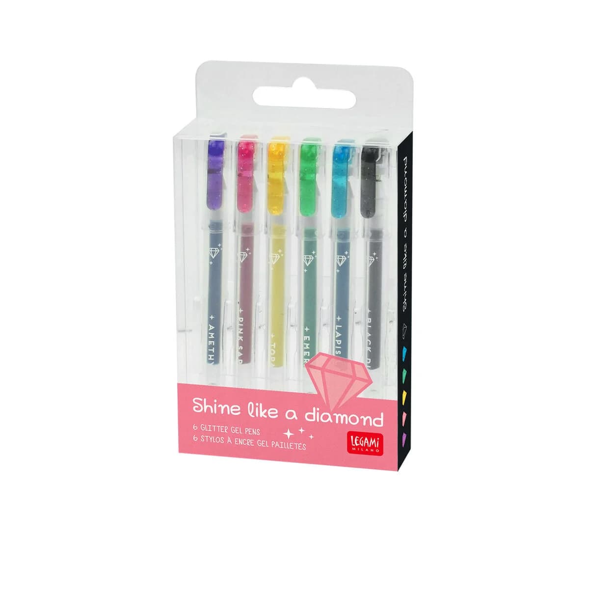 LEGAMI MILANO 6 MINI PENNE GEL GLITTERATE SHINE LIKE A DIAMOND MULTICOLOR