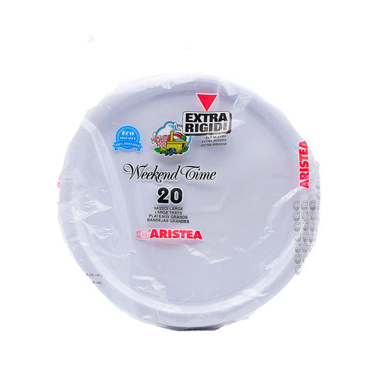 ARISTEA WEEKEND TIME 20 VASSOI LARGE BIANCO CM.31 (PIATTO PIZZA)