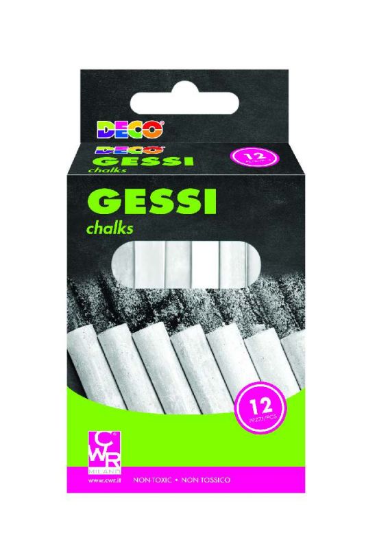 CWR DECO 12 GESSETTI TONDI BIANCHI