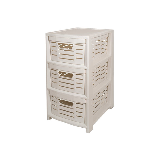 BELLI E FORTI CARRELLO UNIKO 3 CASSETTI CM.36,5X28,5X51,5 BIANCO